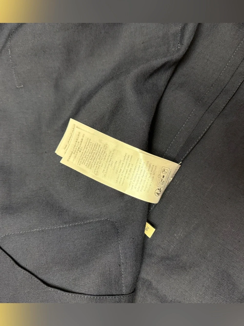 Gucci Uniform Not For Sale Jacket GG Logo Rare Navy Blue Size 56
